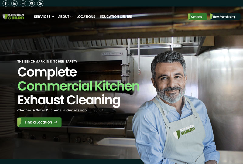 Kitchen Guard website screenshot