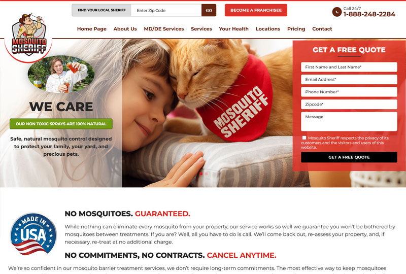 Mosquito Sheriff website screenshot