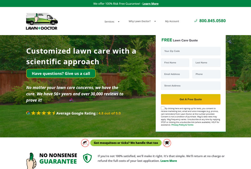 Lawn Doctor website screenshot