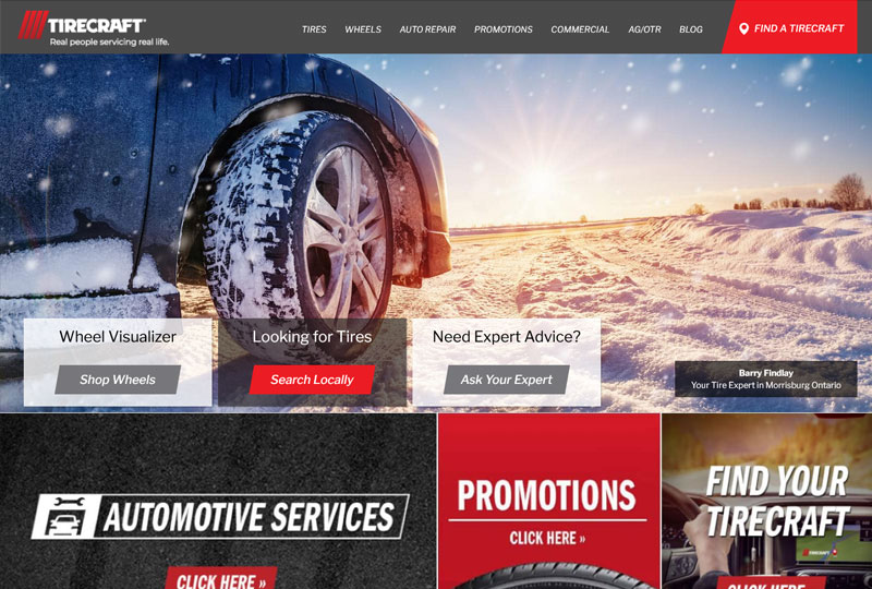 TIRECRAFT website screenshot