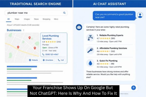 Your Franchise Shows Up On Google But Not ChatGPT: Here Is Why And How To Fix It